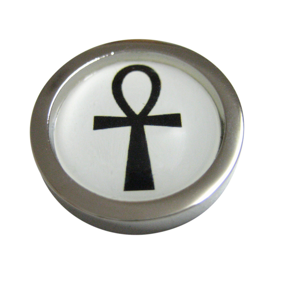 Bordered Ankh Cross Magnet